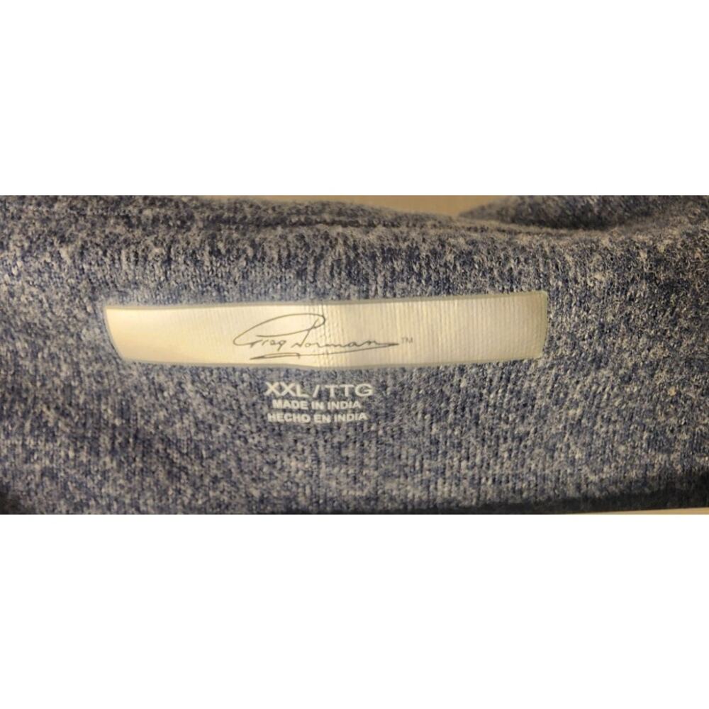 Greg Norman Mens Long Sleeve 1/4 Zip Polo Shirt Blue Gray Golf Pullover Size XXL - Picture 4 of 5